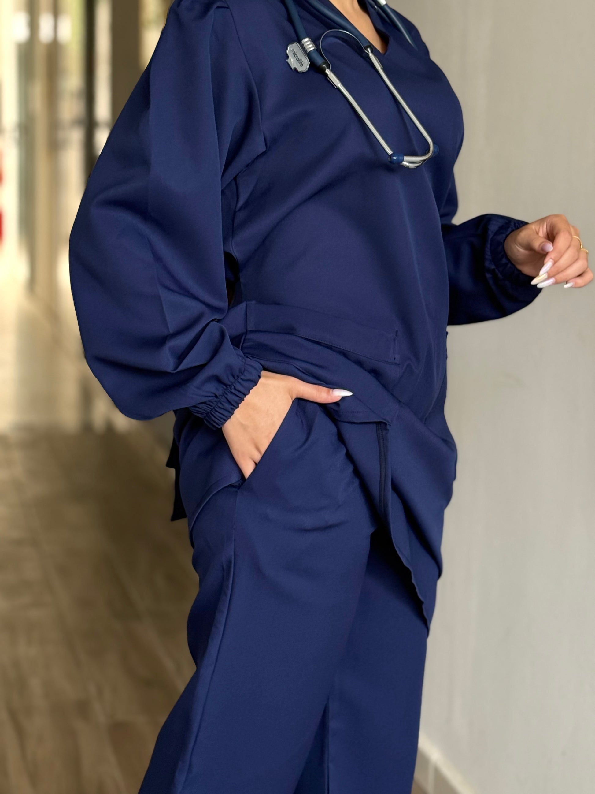 Tenue médicale pour femme - Blue nuit (Modèle moyenne)