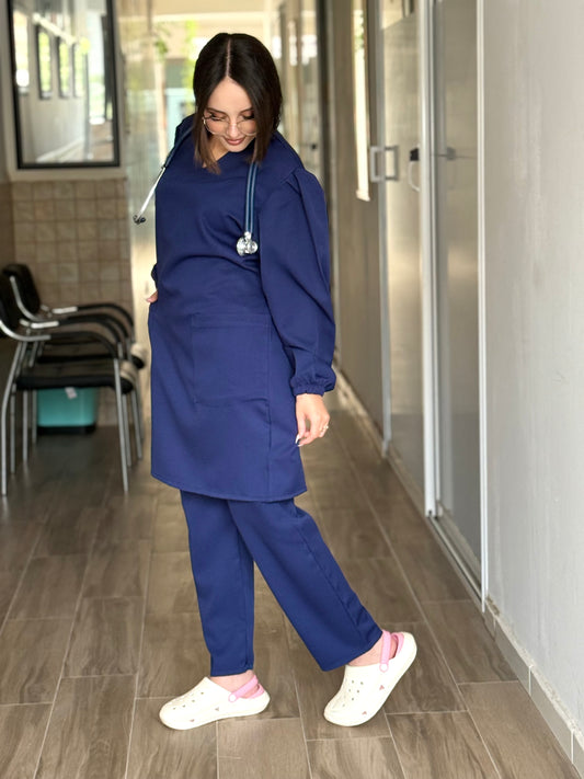 Tenue médicale pour femme - Blue nuit (Modèle moyenne)
