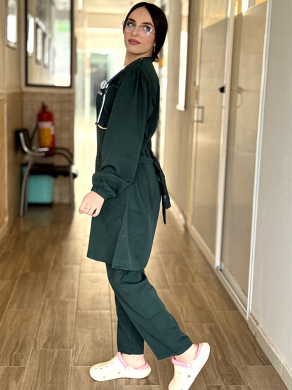 TENUE MEDICALE  MOYENNE VERT BOUTEILLE - COLLECTION SERENA