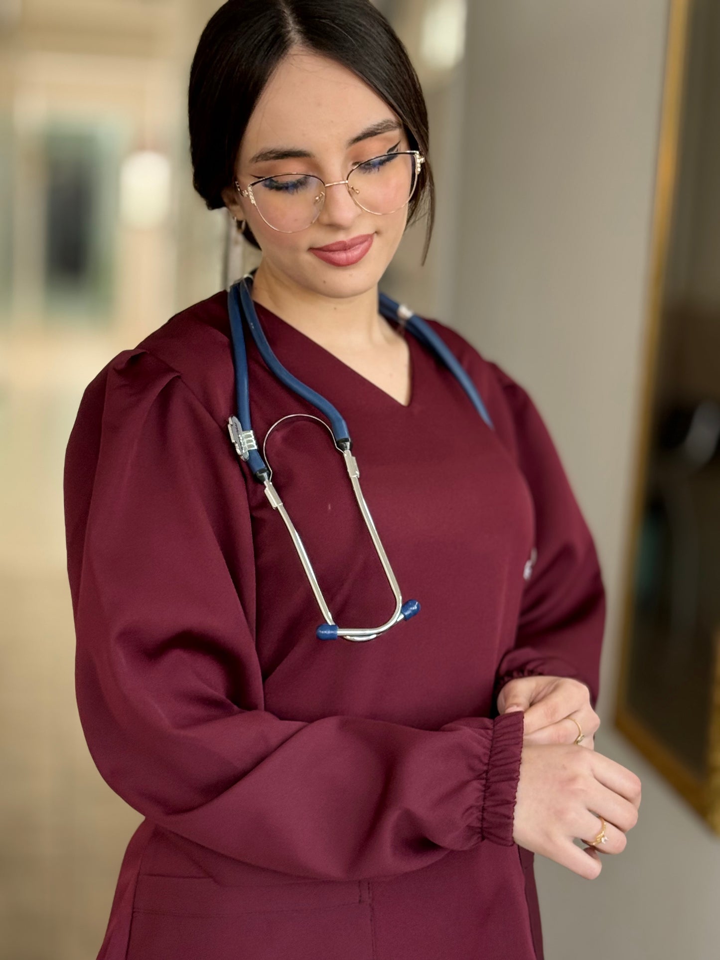 TENUE MEDICALE  MOYENNE GRENAT - COLLECTION SERENA