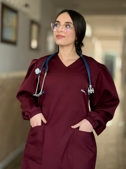 TENUE MEDICALE  MOYENNE GRENAT - COLLECTION SERENA