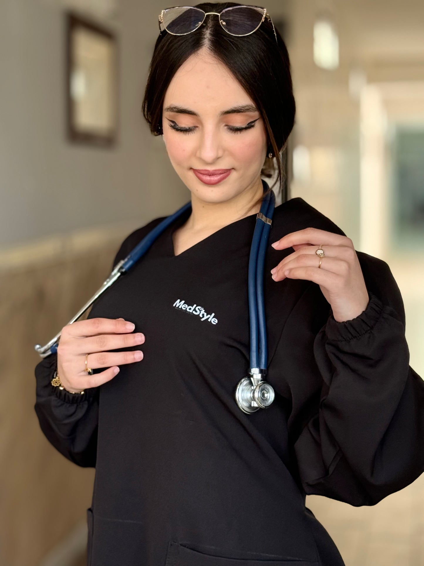 TENUE MEDICALE  MOYENNE NOIR - COLLECTION SERENA
