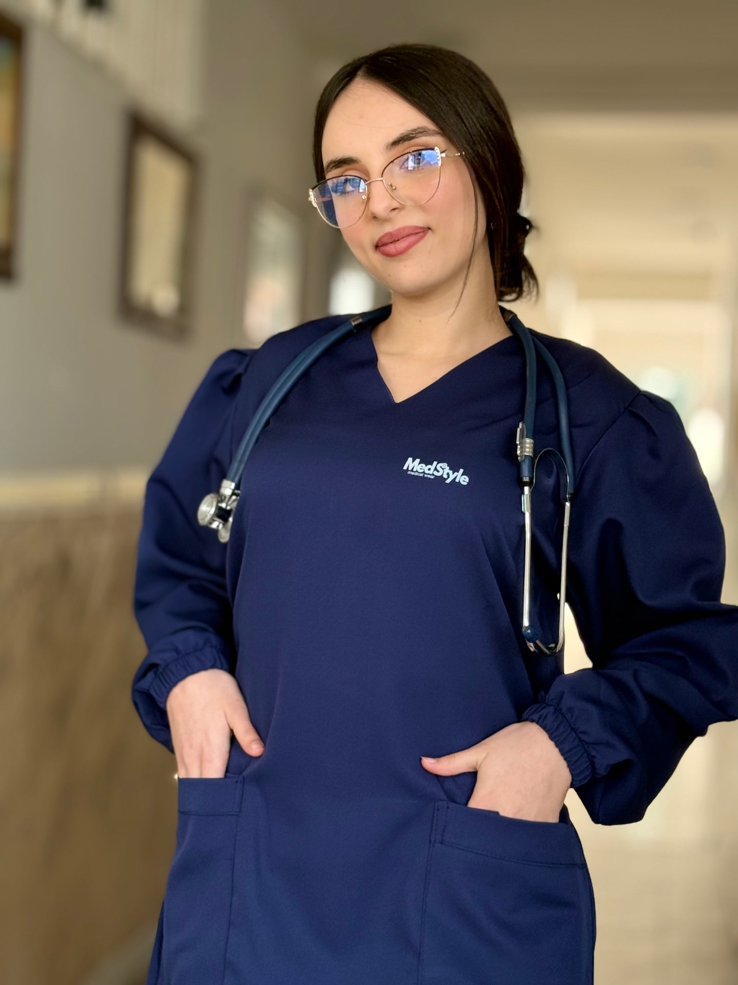 TENUE MEDICALE  MOYENNE BLEU NUIT - COLLECTION SERENA