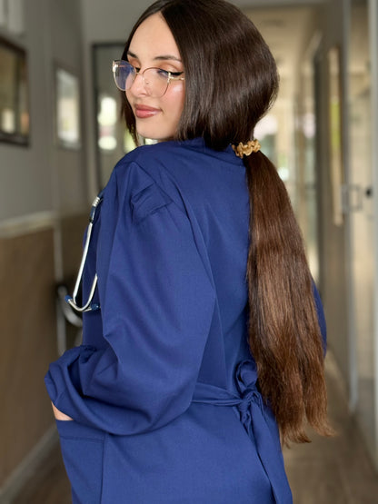 Tenue médicale pour femme - Blue nuit (Modèle longue)