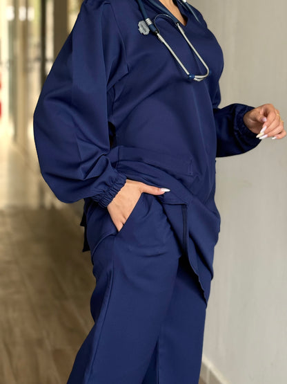 Tenue médicale pour femme - Blue nuit (Modèle moyenne)