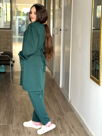 Tenue médicale pour femme - Vert Bouteille (Modèle moyenne)