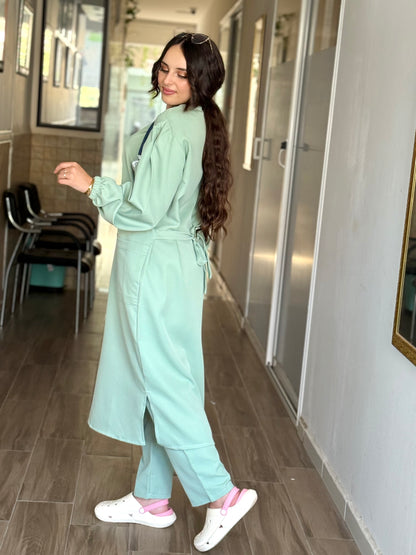 TENUE MEDICALE  LONGUE VERT CLAIR - COLLECTION SERENA