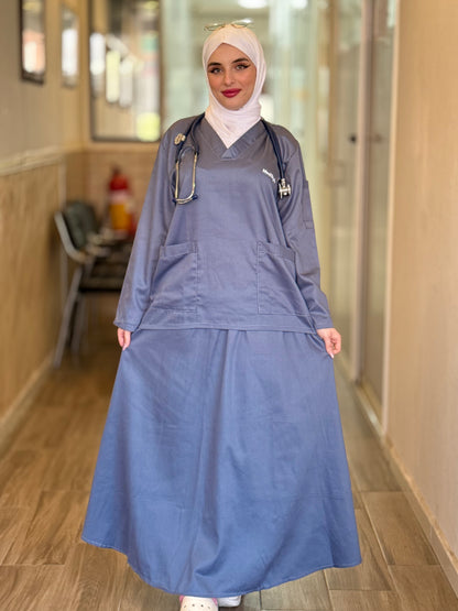 TENUE MEDICALE JUPE - GRIS