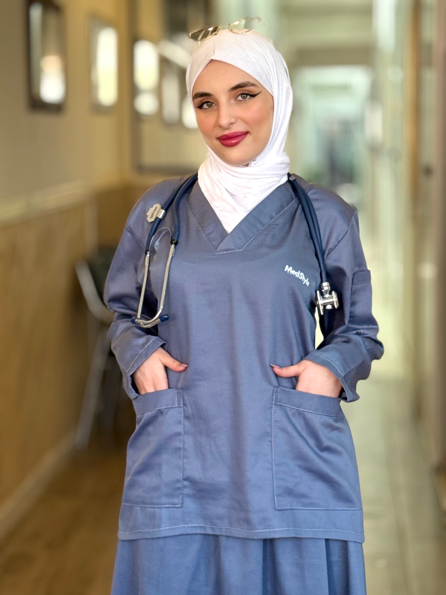 TENUE MEDICALE JUPE - GRIS