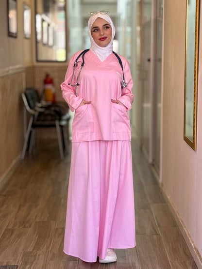 TENUE MEDICALE JUPE - ROSE CLAIRE