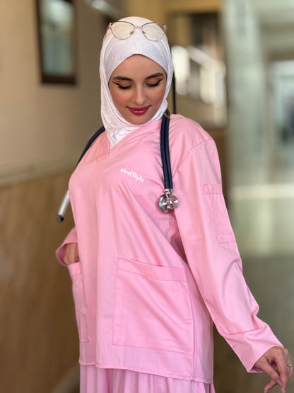 TENUE MEDICALE JUPE - ROSE CLAIRE