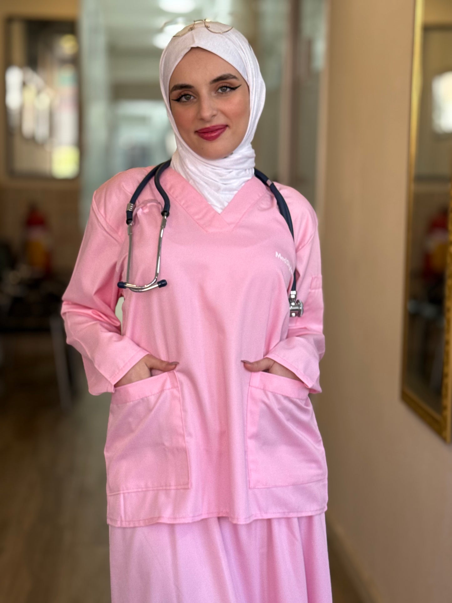 TENUE MEDICALE JUPE - ROSE CLAIRE