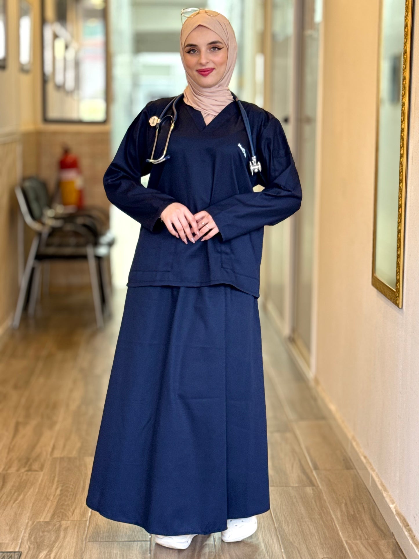 TENUE MEDICAL JUPE - BLEU NUIT