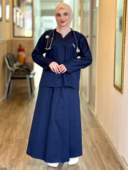 TENUE MEDICAL JUPE - BLEU NUIT