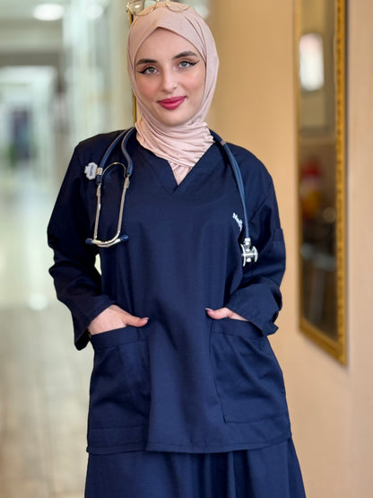 TENUE MEDICAL JUPE - BLEU NUIT