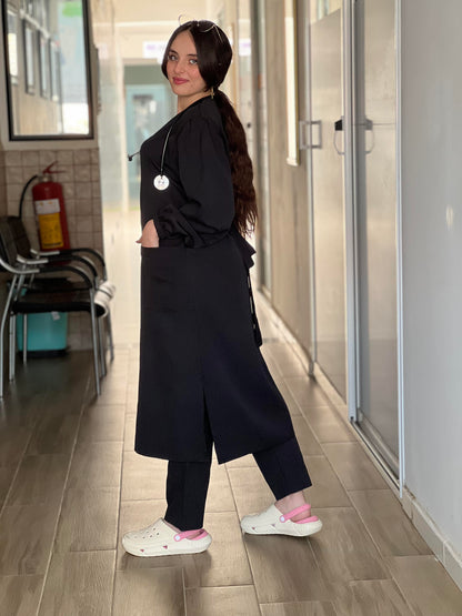 TENUE MEDICALE  LONGUE NOIRE - COLLECTION SERENA