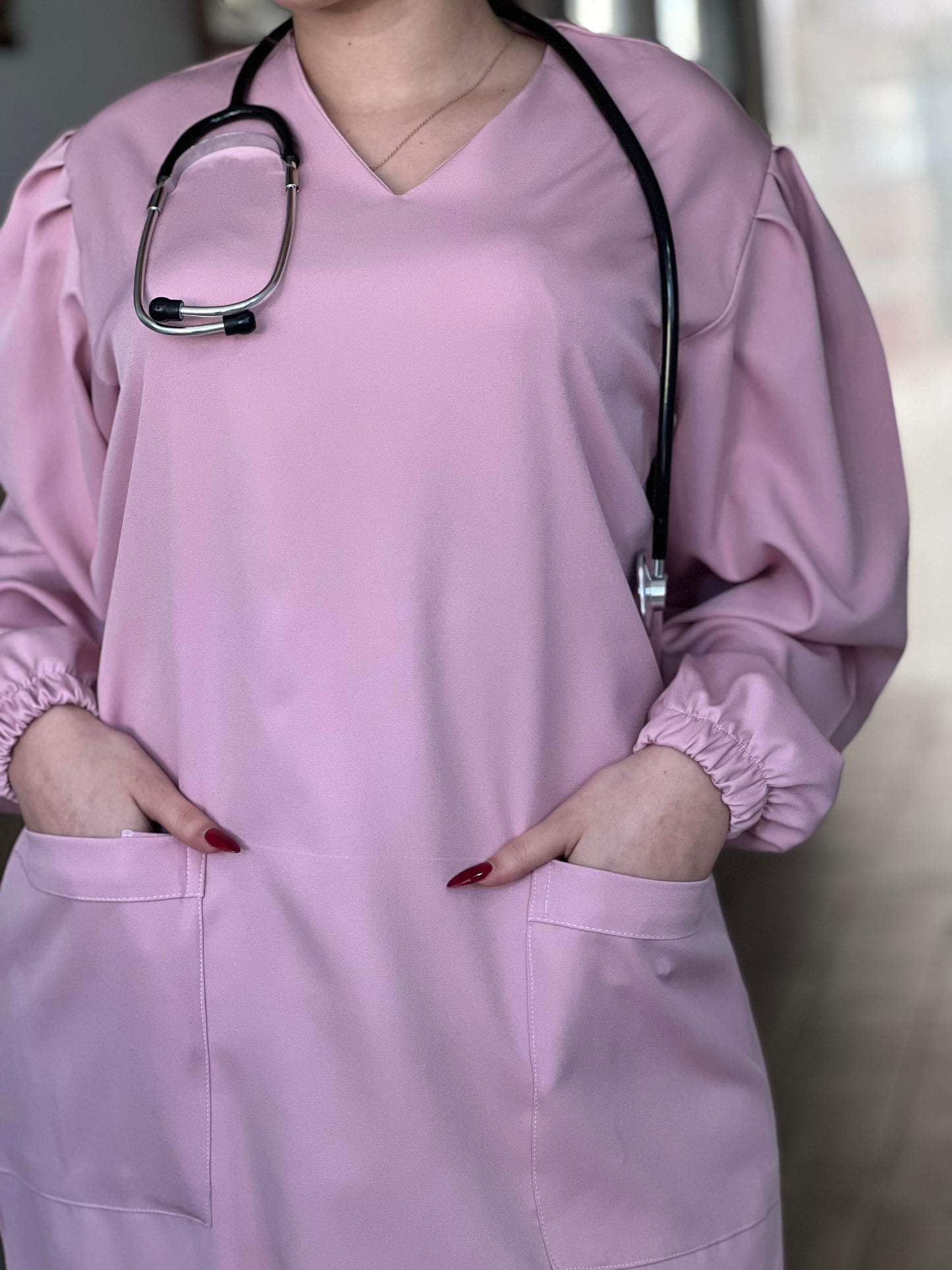 TENUE MEDICALE  LONGUE ROSE - COLLECTION SERENA